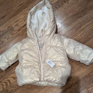 GAP Shimmering Cream Baby Snowsuit